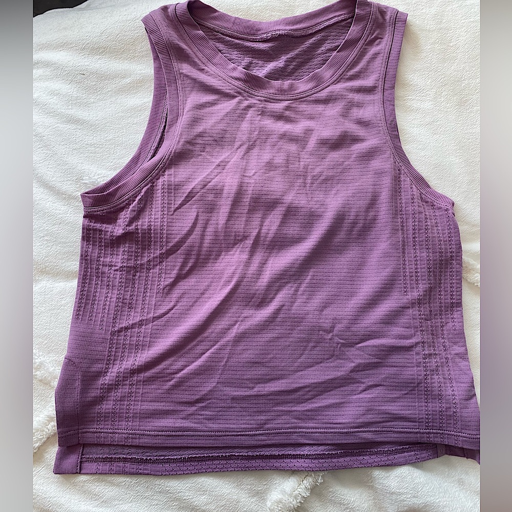 Purple Lululemon High Neck Tank Top